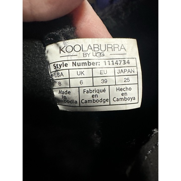 Koolaburrar by UGG Imree Boots Womens Sz 8 Black Waterproof Faux Fur Winter Snow - Picture 8 of 8